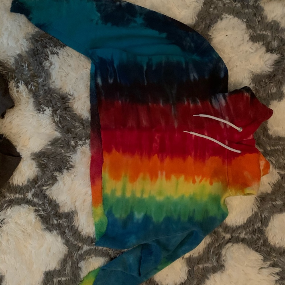 Tie-Dye Cropped Hoodie
